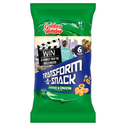 Golden Wonder Transform-a-Snack Cheese & Onion Flavour Snacks 6 x 12g (72g)