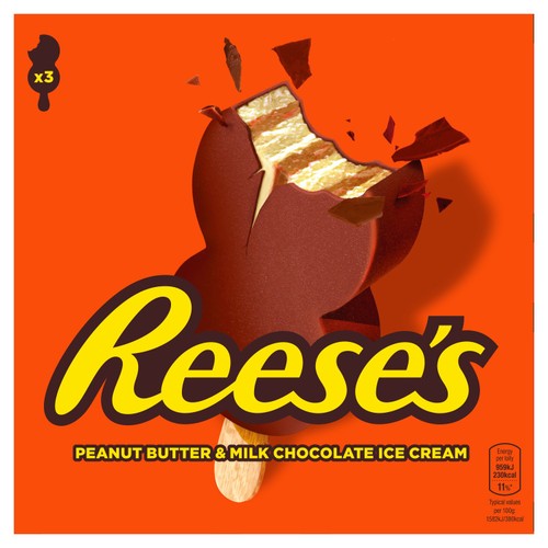 Reeses milk chocolate peanut butter ice cream sticks