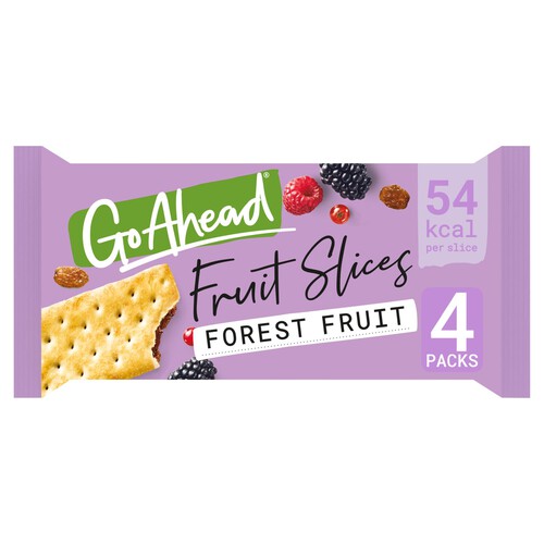 Go Ahead Forest Fruit Crispy Fruit Slices Snack Bars 4 Pack Multipack 