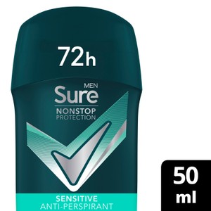 Sure Men Anti-Perspirant Stick Deodorant, Sensitive 50ml