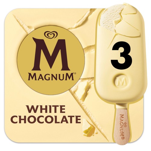 Magnum White Chocolate Ice Cream Sticks 3 x 100ml