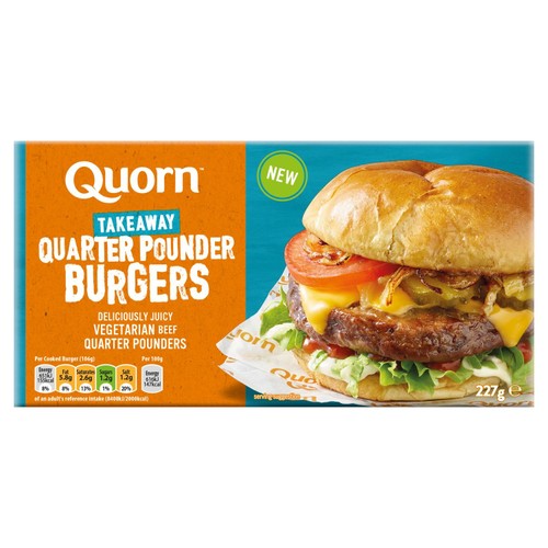 Quorn Takeaway Quarter Pounders Vegetarian Burgers x 2 226g