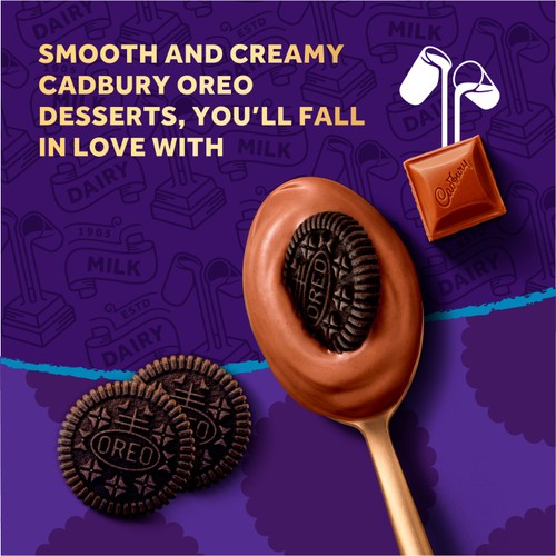 Cadbury Dairy Milk Chocolate Dessert Pot with Oreo Pieces 345g
