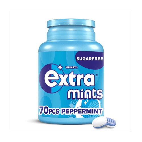 Extra Mints Peppermint Sugar Free 70 Pieces 