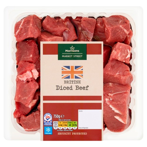 Morrisons The Butcher's On Market Street British Diced Beef 750g