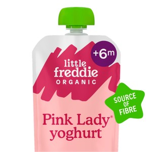 Little Freddie Organic Pink Lady Greek Style Yoghurt Baby Food Pouch 6+ Months 100g