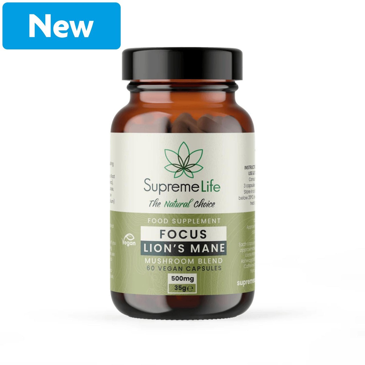 Supreme CBD Lion's Mane Mushroom Capsules 500mg