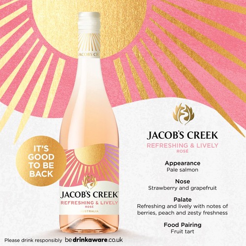 Jacobs Creek Refreshing & Lively Rose 12% Abv Blend 75cl