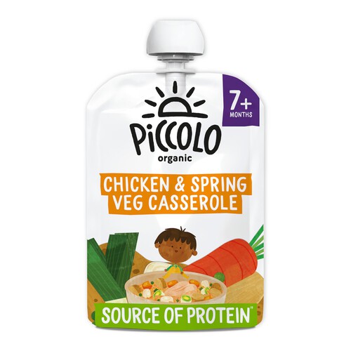 Piccolo Organic Spring Vegetables & Chicken Casserole with Rice 7+ Months