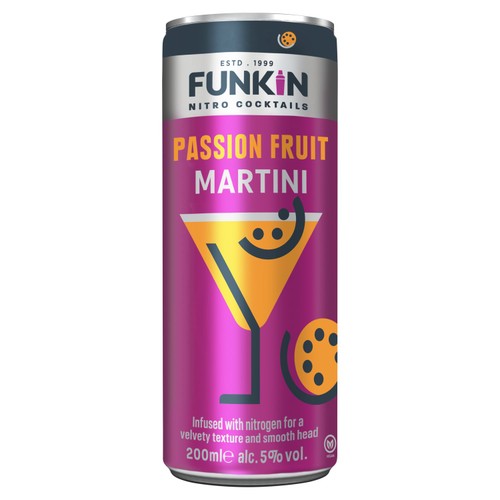 Funkin Nitro Cocktails No Alcohol Passion Fruit Martini Can