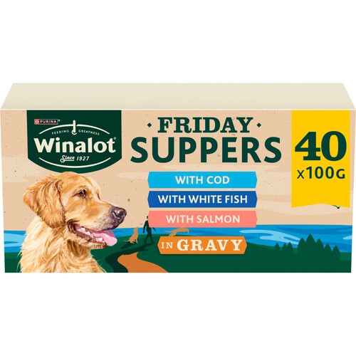 Winalot Friday Suppers Mixed Variety Fish In Gravy Wet Dog Food 