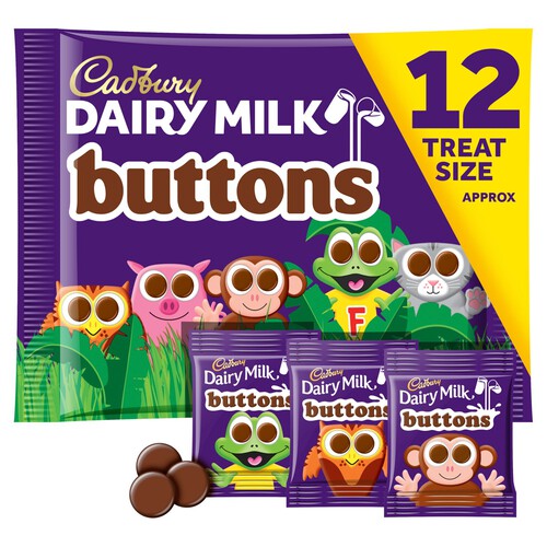 Cadbury Dairy Milk Chocolate Buttons 12 Treatsize Bag