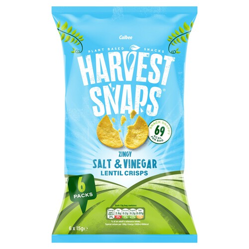 Harvest Snaps Lentil Crisps Salt & Vinegar 