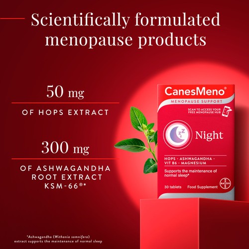 CanesMeno Menopause Support Night Food Supplement 30 Tablets