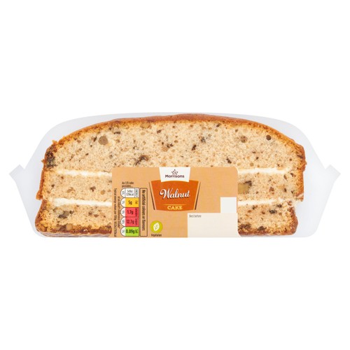 Morrisons walnut slab cake