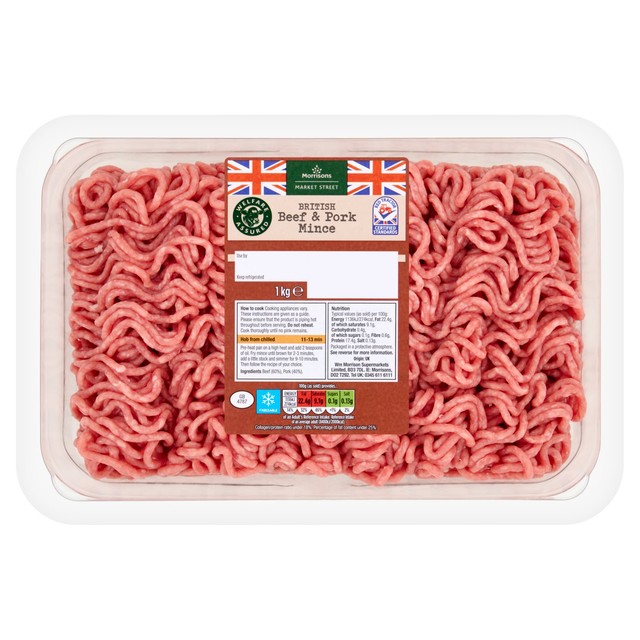 Morrisons British Beef And Pork Mince 1kg