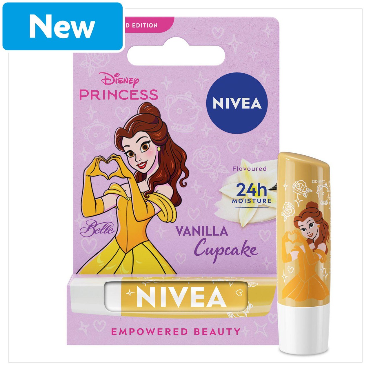 NIVEA Disney Princess Belle Vanilla Cupcake Lip Balm 4.8g
