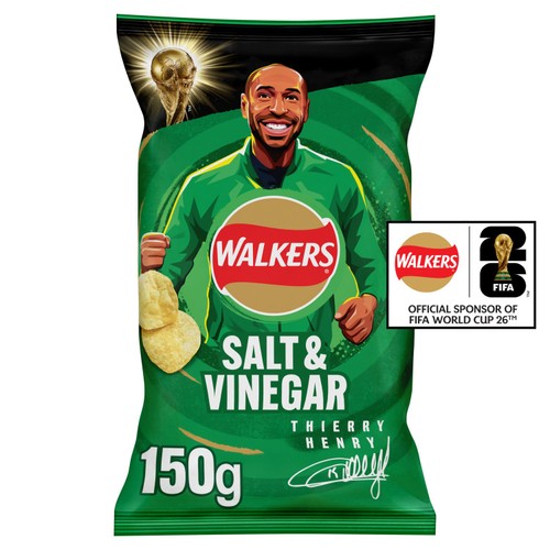 Walkers Crisps Salt & Vinegar 150g