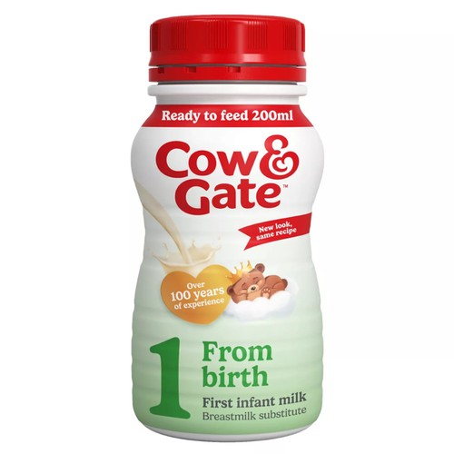Cow & Gate 1 First Infant Baby Milk Formula Liquid Ready to Feed from Birth