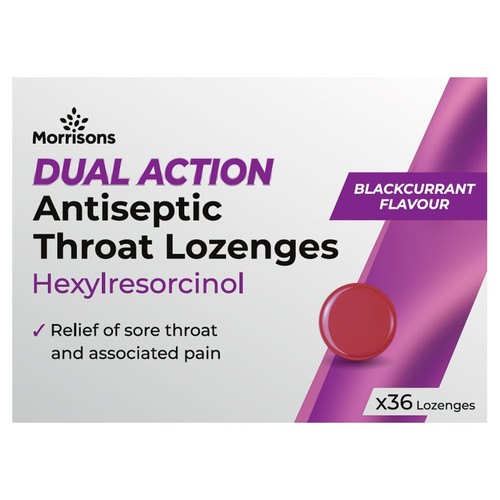 Morrisons dual action blackcurrant lozenges