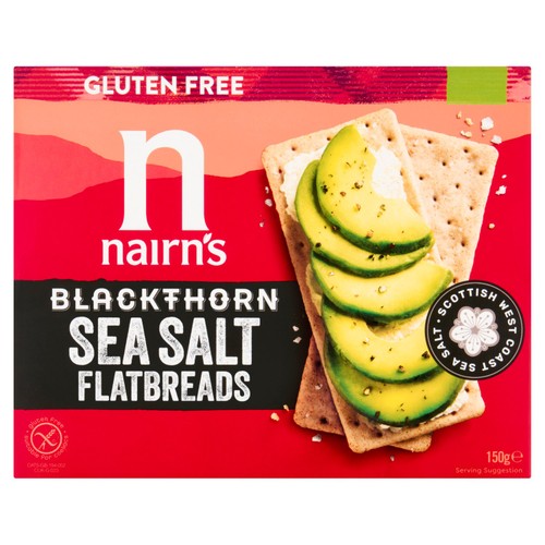 Nairns Gluten Free Blackthorn Sea Salt Flatbreads 125g 