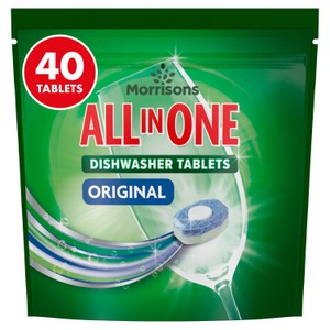 Morrisons All In One Lemon Dishwasher Tablets 40 Pack