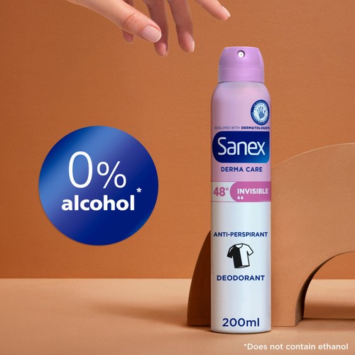 Sanex Derma Care Invisible 48-Hour Antiperspirant Spray Deodorant 200ml