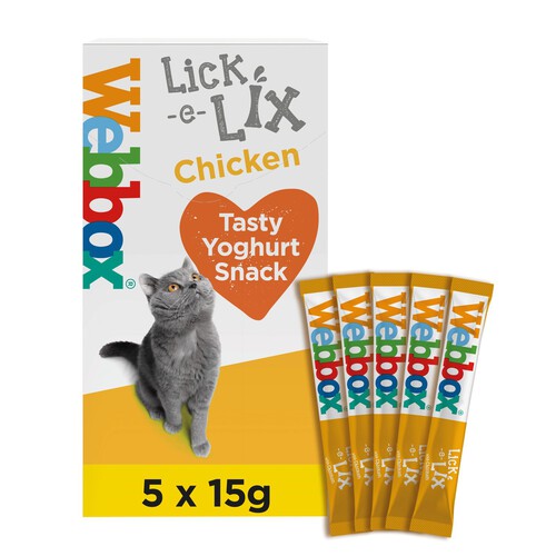 Webbox Cats Delight Lick-E-Lix with Chicken Tasty Yoghurty Treat Sachets 