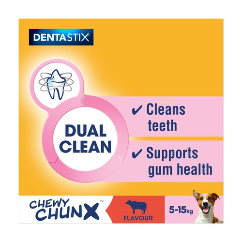 Pedigree Dentastix Chewy Chunx Mini Adult Small Dog Treat Beef 