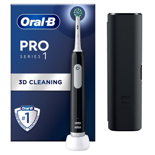 Oral-B Pro 1 680 Black Electric Rechargeable Toothbrush & Travel Case