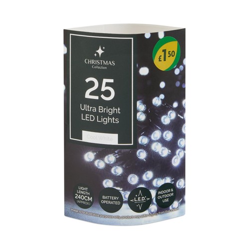 Morrisons 25 Cool White Led Lights