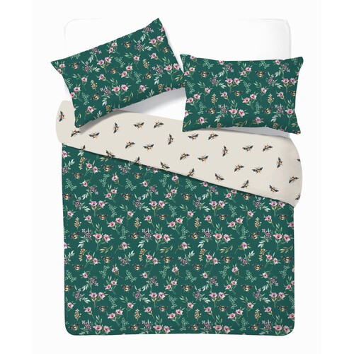 Nutmeg Home Easy Care Bee Duvet Set Double