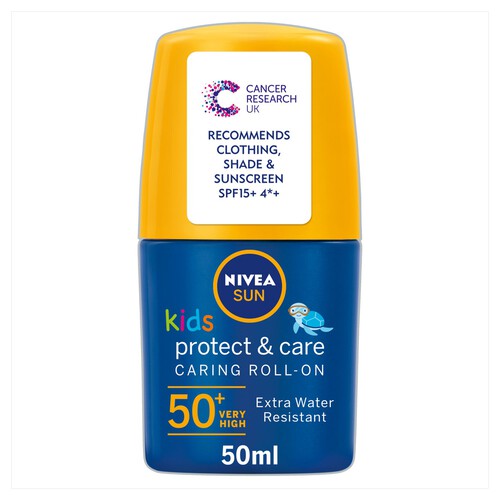 NIVEA SUN Kids Protect & Care Sun Cream Roll-On SPF50+ 