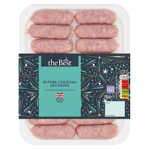 Morrisons The Best 18 Pork Cocktail Sausages 292g