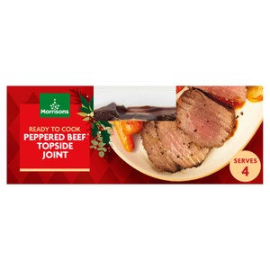 Morrisons Peppered Beef Topside Joint With A Beef Basting Butter 700g