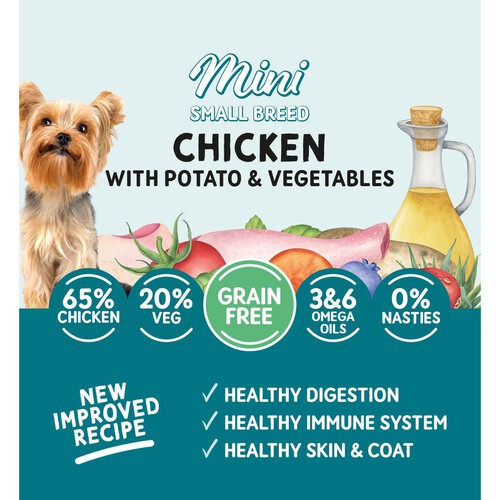 Naturo Grain Free Dry Dog Food In Chicken With Potato & Veg For Small Dogs