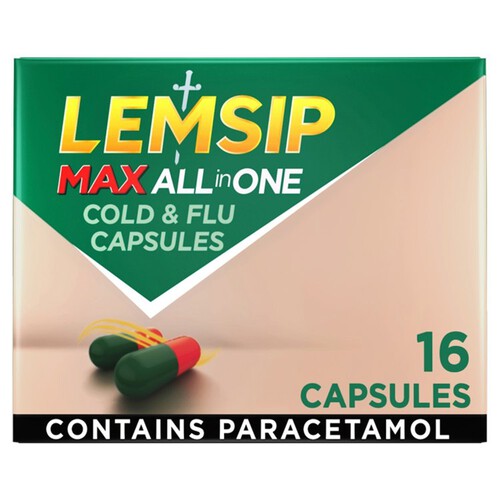 Lemsip Max All in One Cold & Flu Capsules 16s