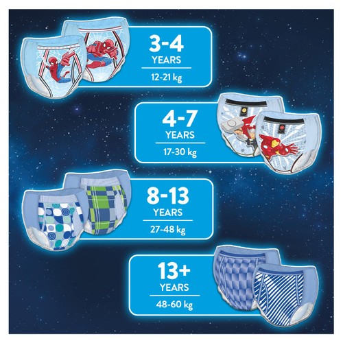 Huggies DryNites Pyjama Pants Boy 3-4yr Marvel Spiderman 16 Nappy Pants