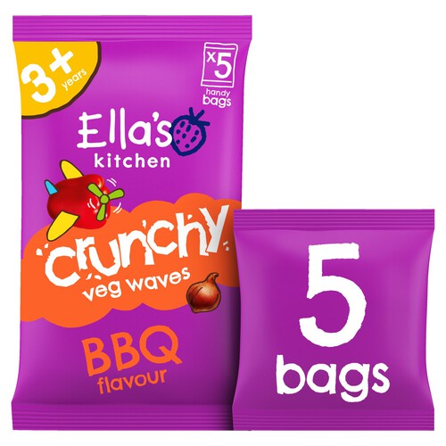 Ella's Kitchen Crunchy BBQ Pea Crisps Kids Snack Multipack 3+ Years