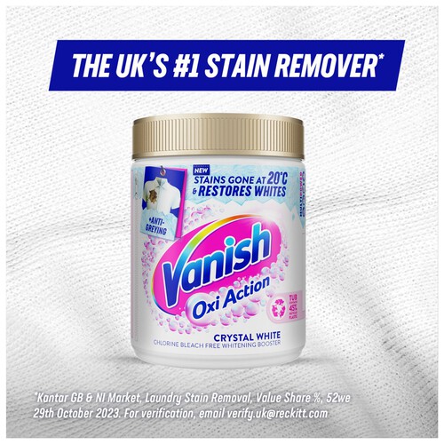 Vanish Gold Oxi-Action Whitening Booster Stain Remover Powder 