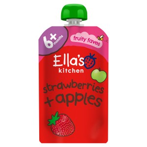 Ella's Kitchen Organic Strawberries & Apples Baby Food Pouch 4+ Months 120g