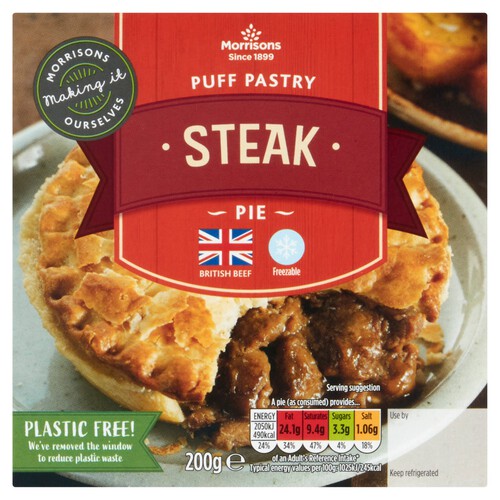 Morrisons Puff Pastry Steak Pie 