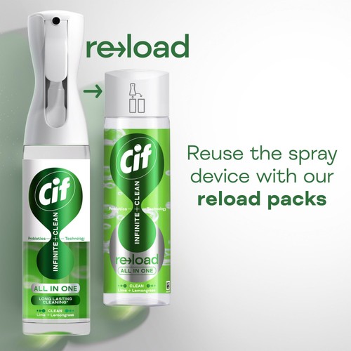 Cif Infinite Clean All in One Lime & Lemongrass Reload 280ml