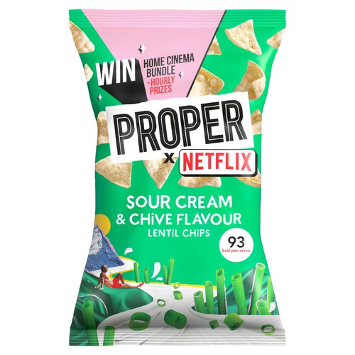 Properchips Sour Cream & Chive Flavour Lentil Chips 