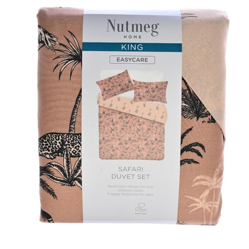 Nutmeg Home Easy Care Safari Duvet Set King