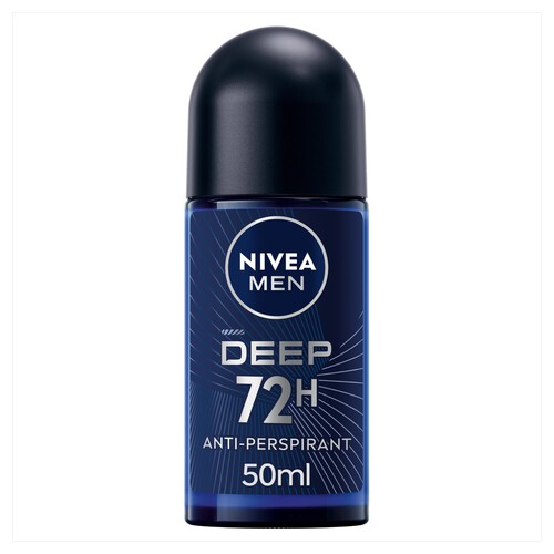 NIVEA MEN Deep Black Carbon 72h Anti-Perspirant Deodorant Roll-On