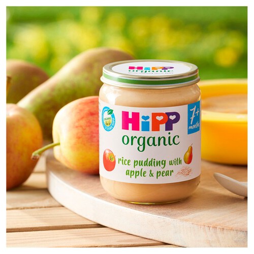 HiPP Organic Rice Pudding with Apple & Pear Baby Food Jar 7+ Months