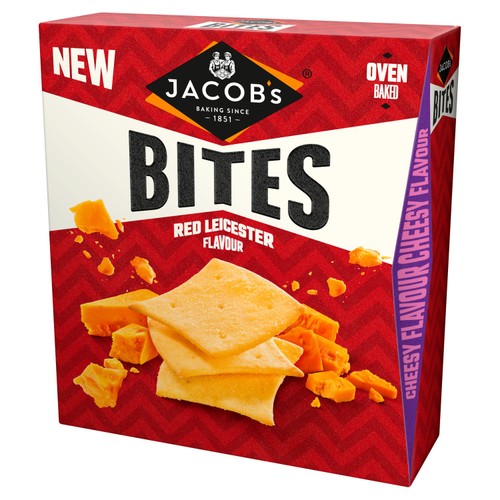 Jacob's Bites Red Leicester Crackers 