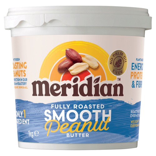 Smooth Peanut Butter With Salt 1kg (Meridian) | Healthy Supplies
