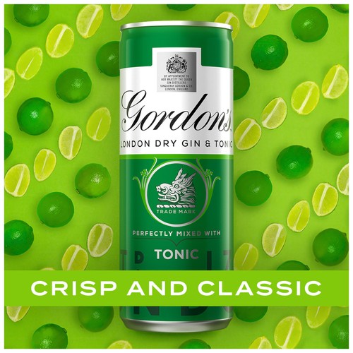  Gordon's London Dry Gin with Tonic 5% vol Ready to Drink Premix Can     